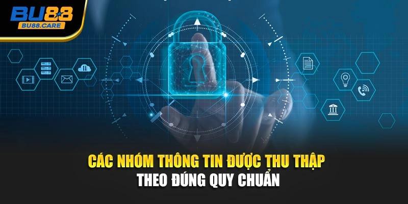 Các nhóm thông tin được thu thập theo đúng quy chuẩn